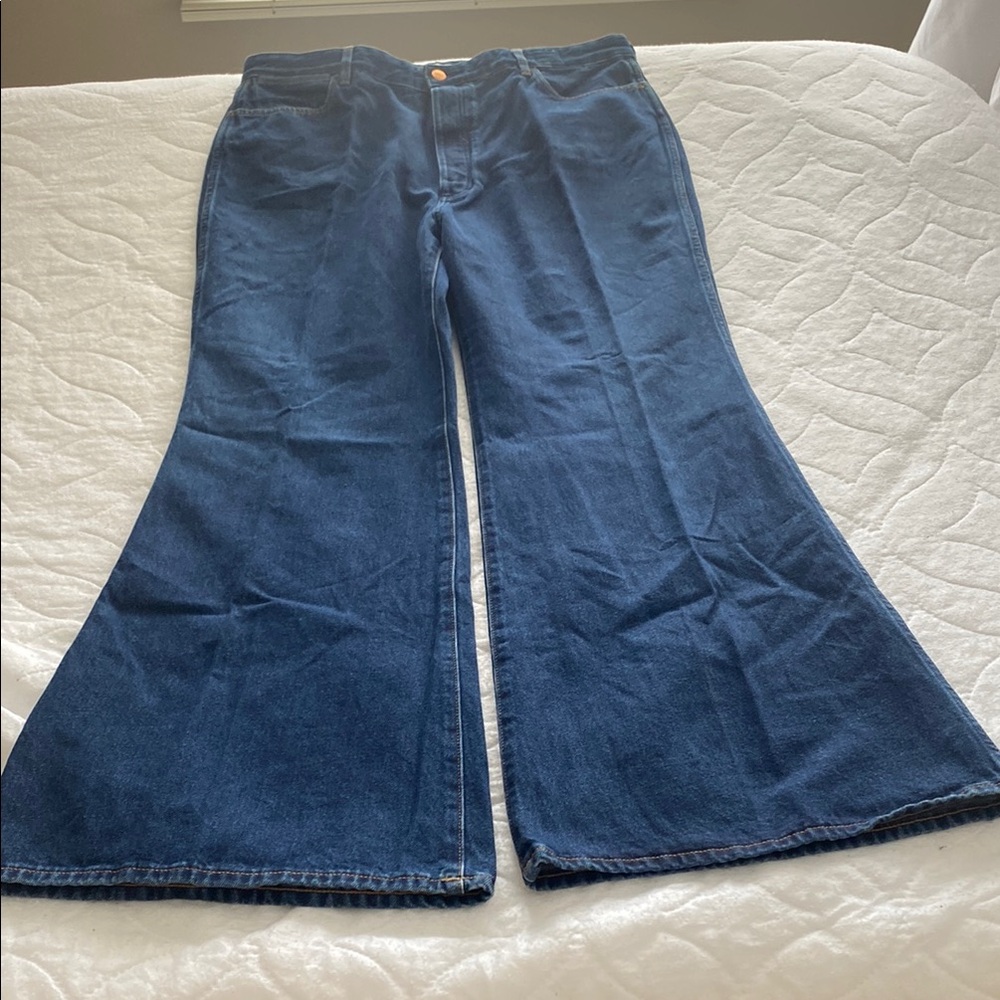 Wrangler Wanderer Indigood Wide Leg Flare Women’s Jeans Size 34x32